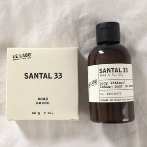 Le labo Santal 33 soap and lotion set